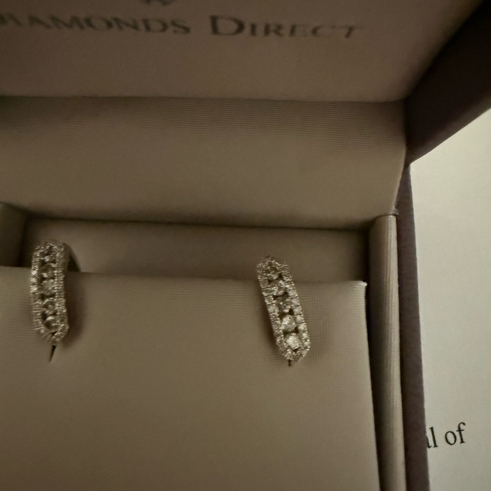 Elegant White Gold Diamond Earrings